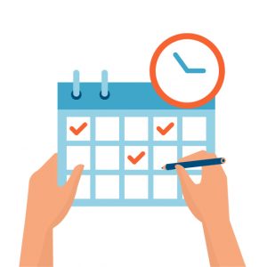 Calendar schedule your debt recovery tasks